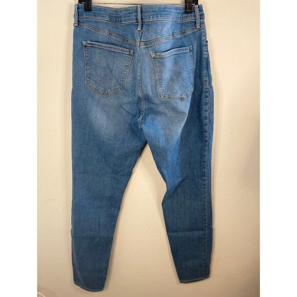 Old Navy Light Wash Rockstar Skinny Jeans Plus Size 16 Long Western Casual - Picture 3 of 10